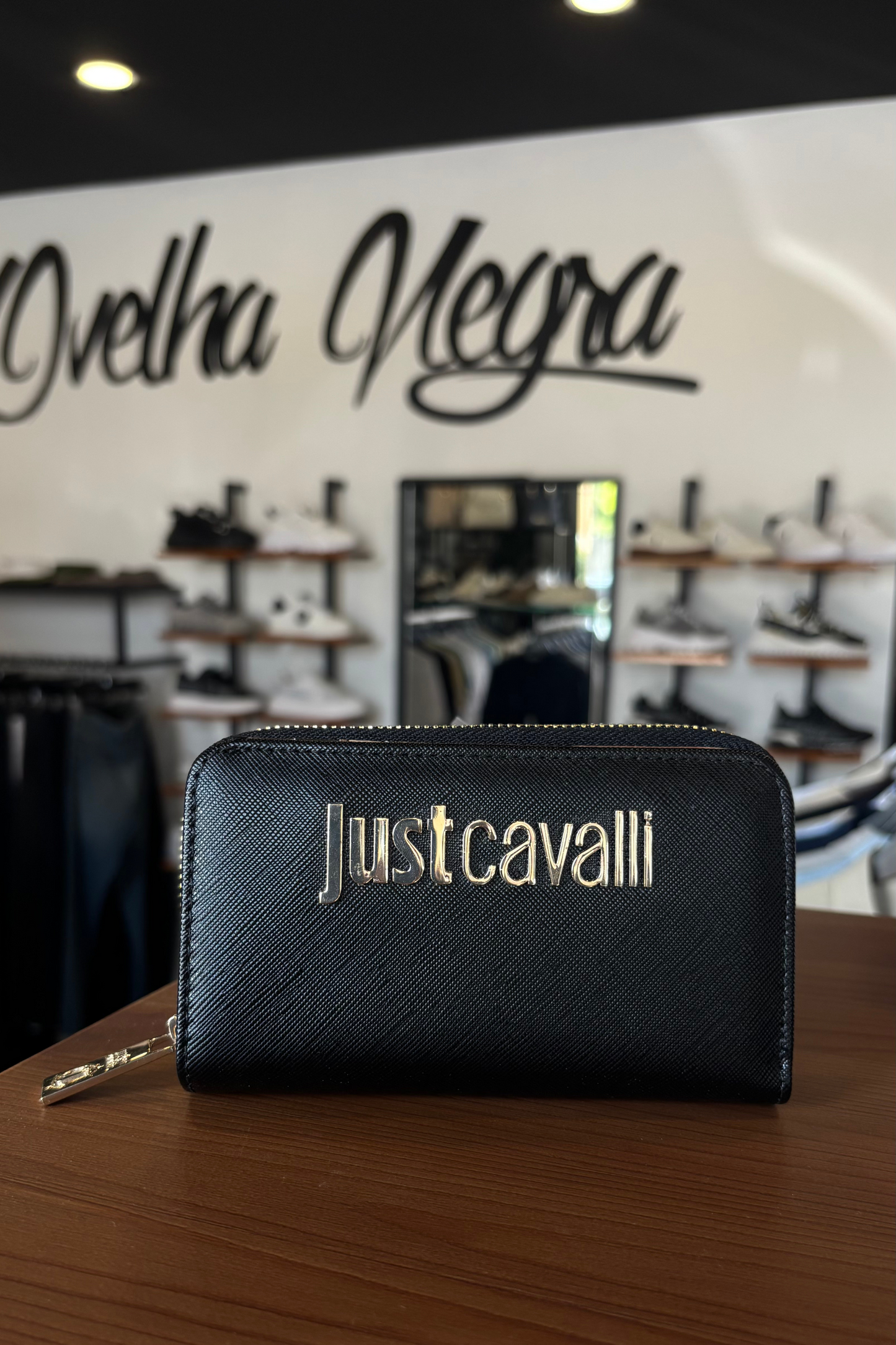 Carteira Preta Just Cavalli FW25