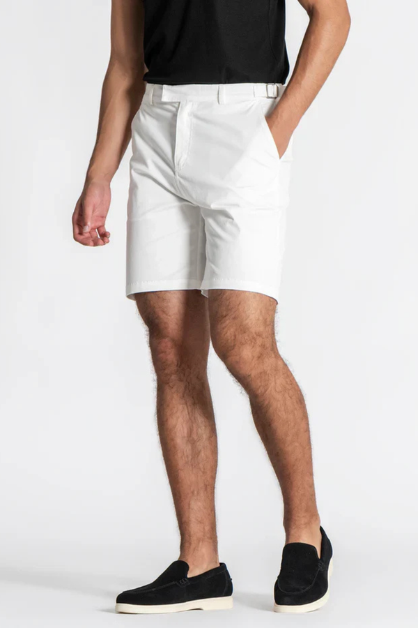 Calções Chino com Fivela Brancos