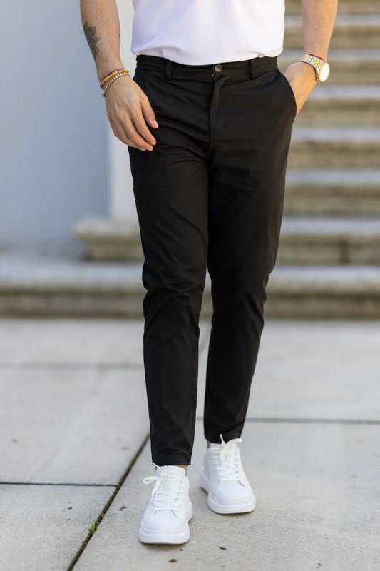 Calças Chino Preta Gianni Kavanagh SS25