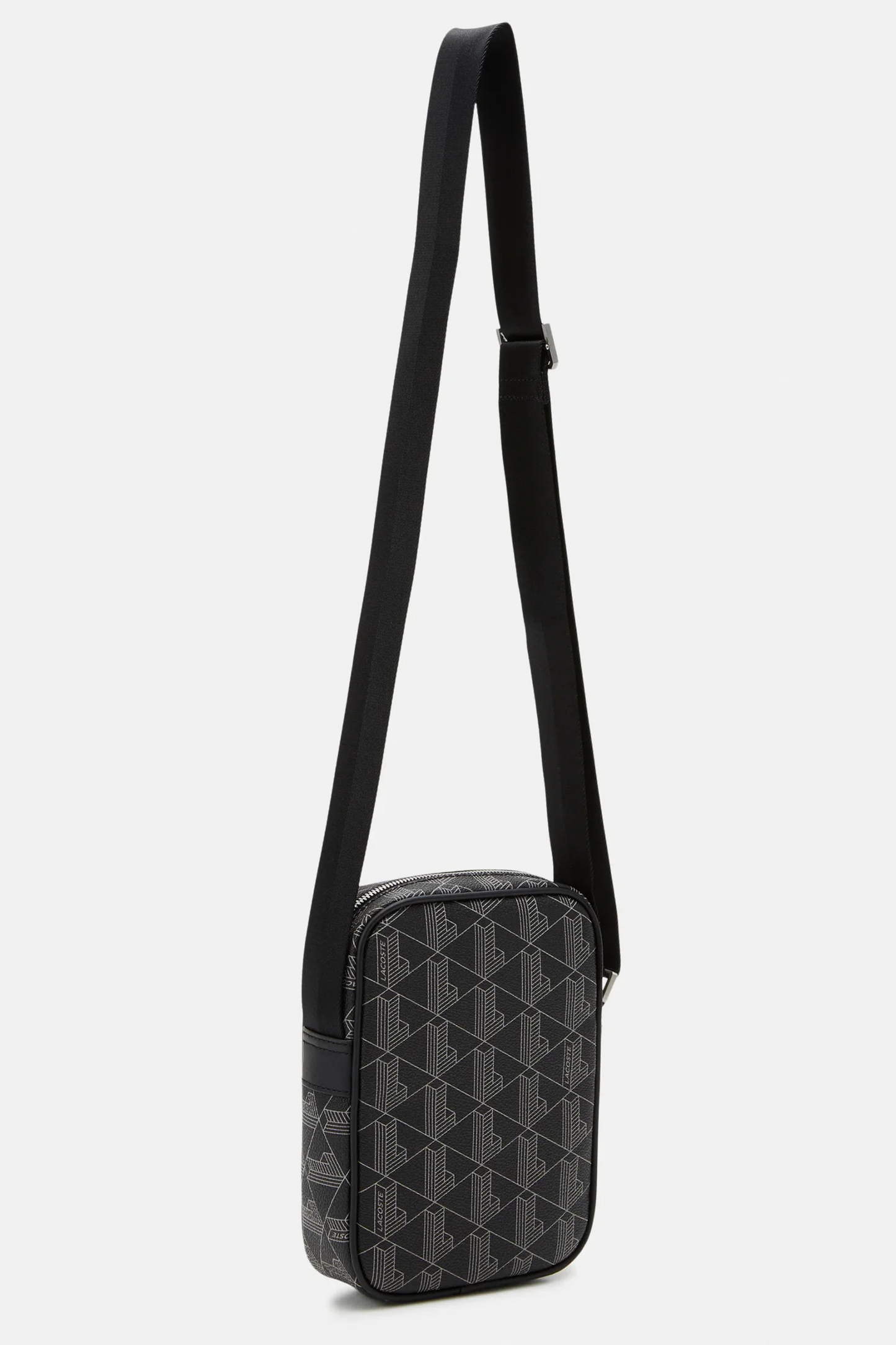 Bolsa Tiracolo Lacoste Preta e Cinza SS25