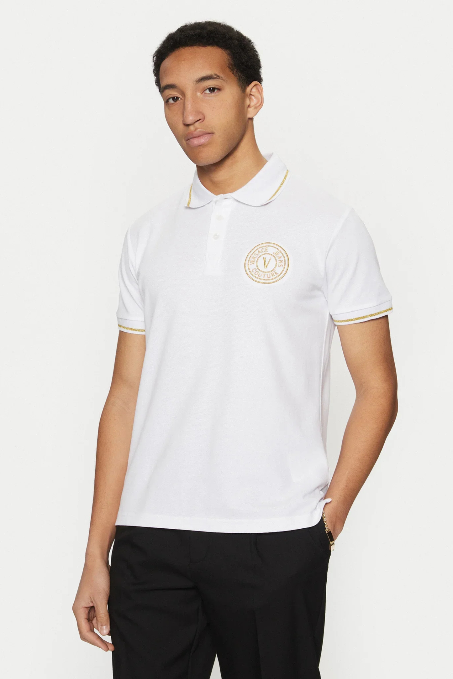 Polo Branco Versace Jeans Couture SS25