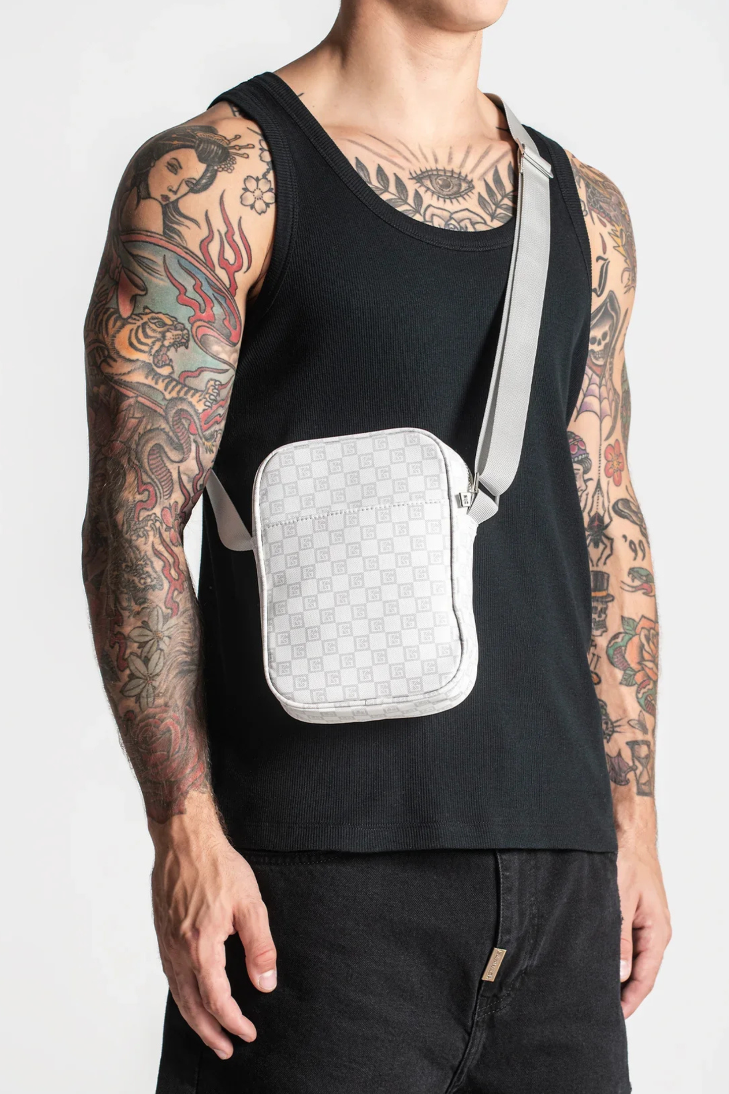 Bolsa Branca e Cinza Gianni Kavanagh SS25