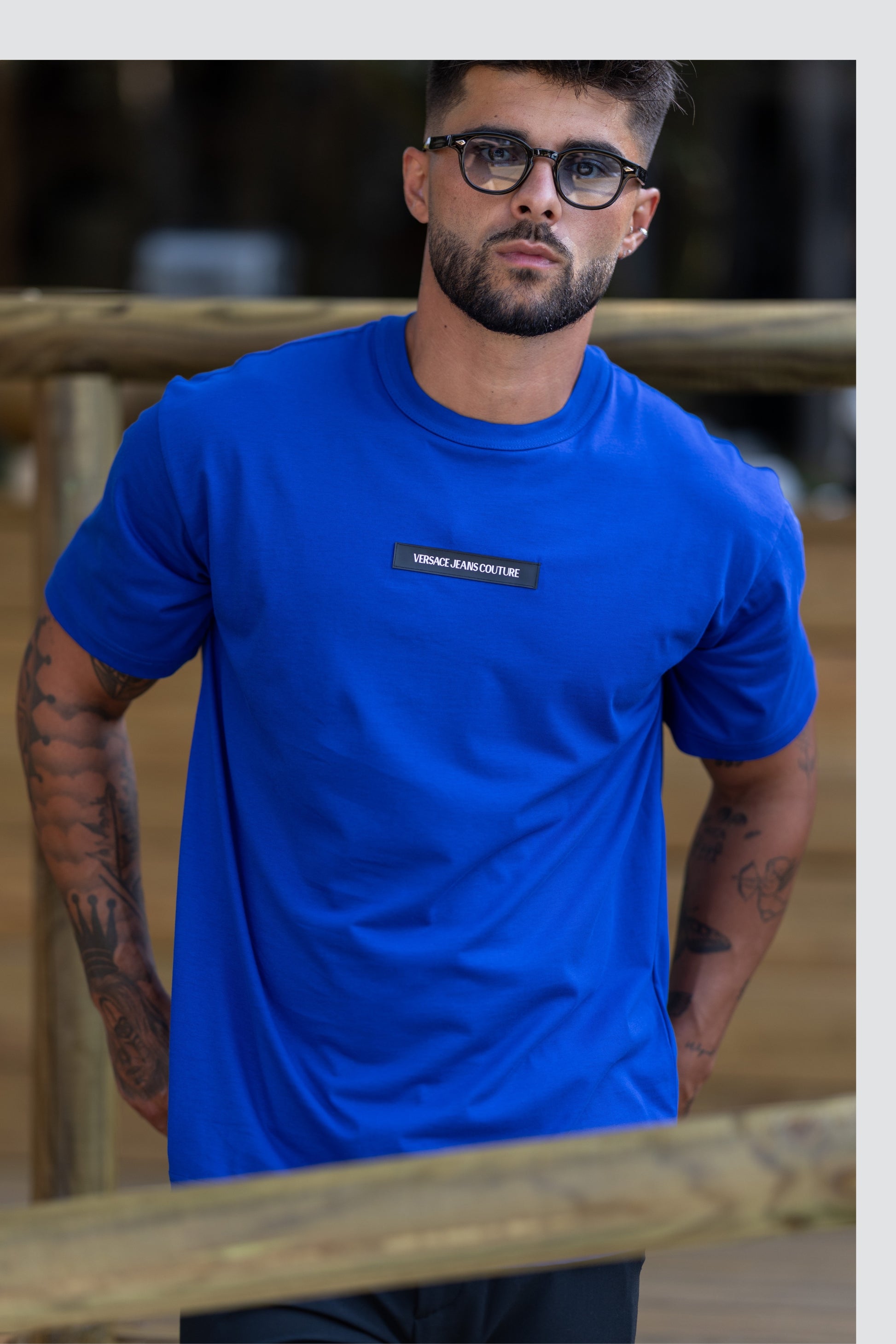 T-shirt Azul Versace Jeans Couture FW25 Versace Jeans Couture