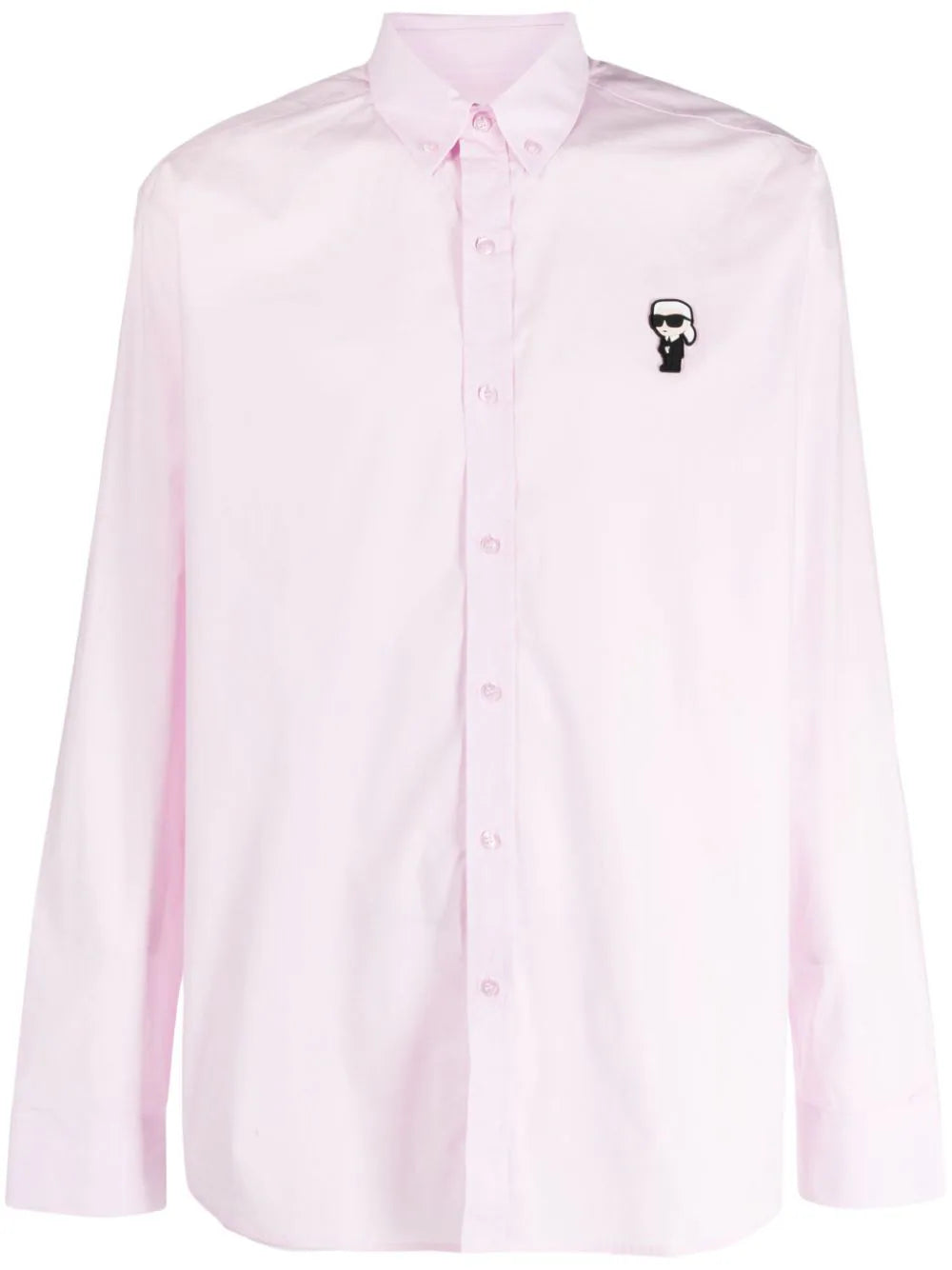 Camisa Karl Lagerfeld Logo-Print Rosa