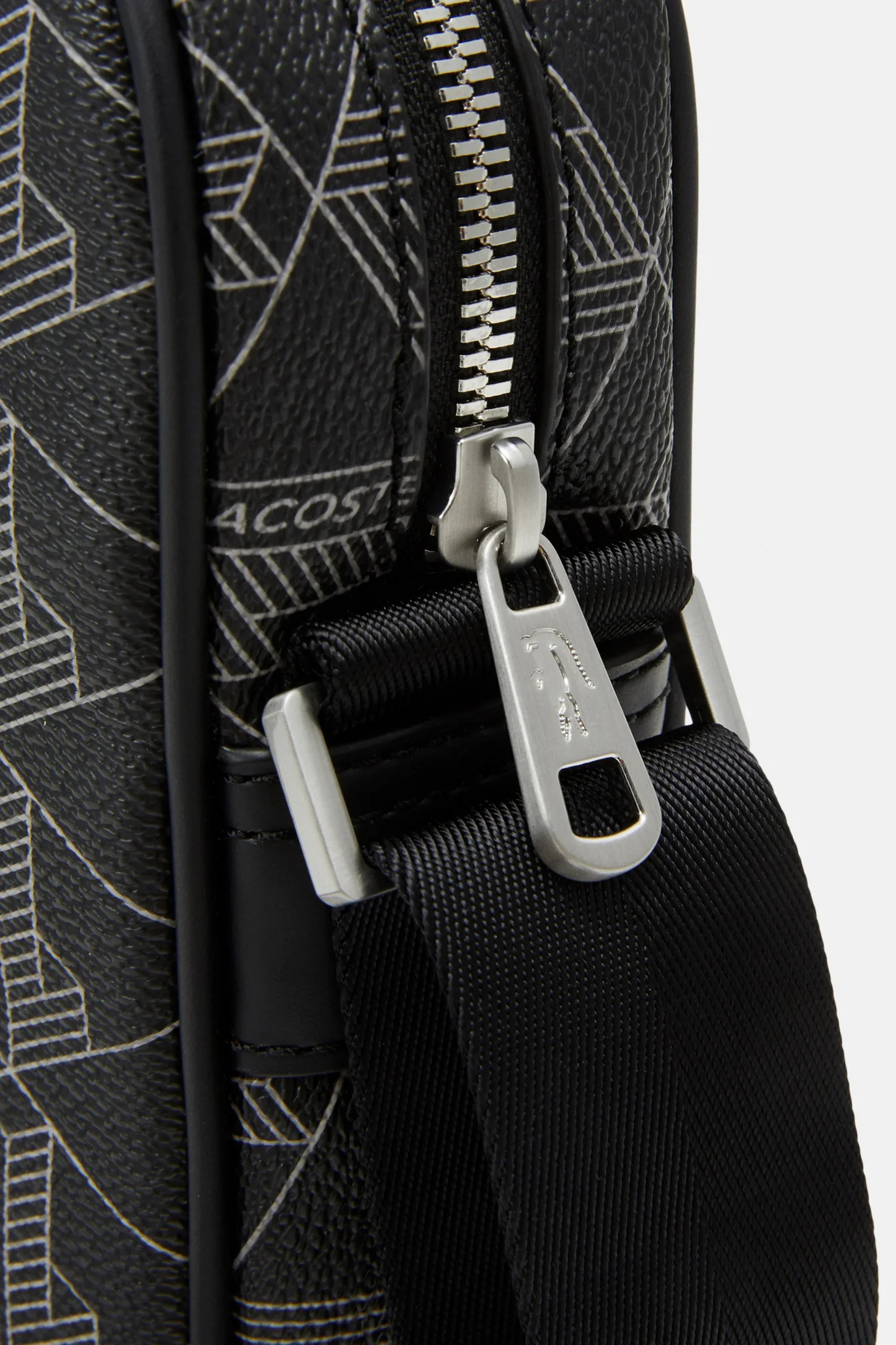 Bolsa Tiracolo Lacoste Preta e Cinza SS25