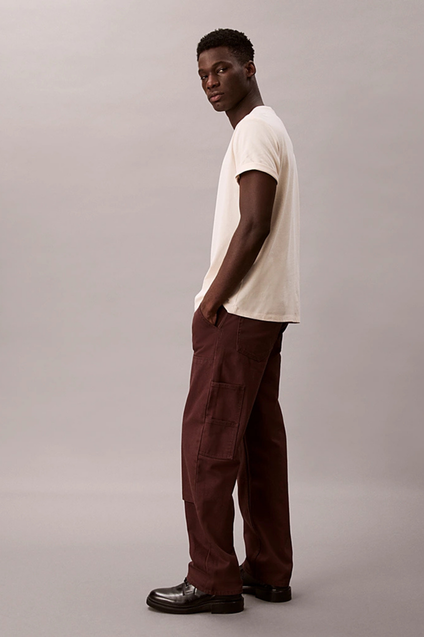 Calças Bordô Calvin Klein FW25