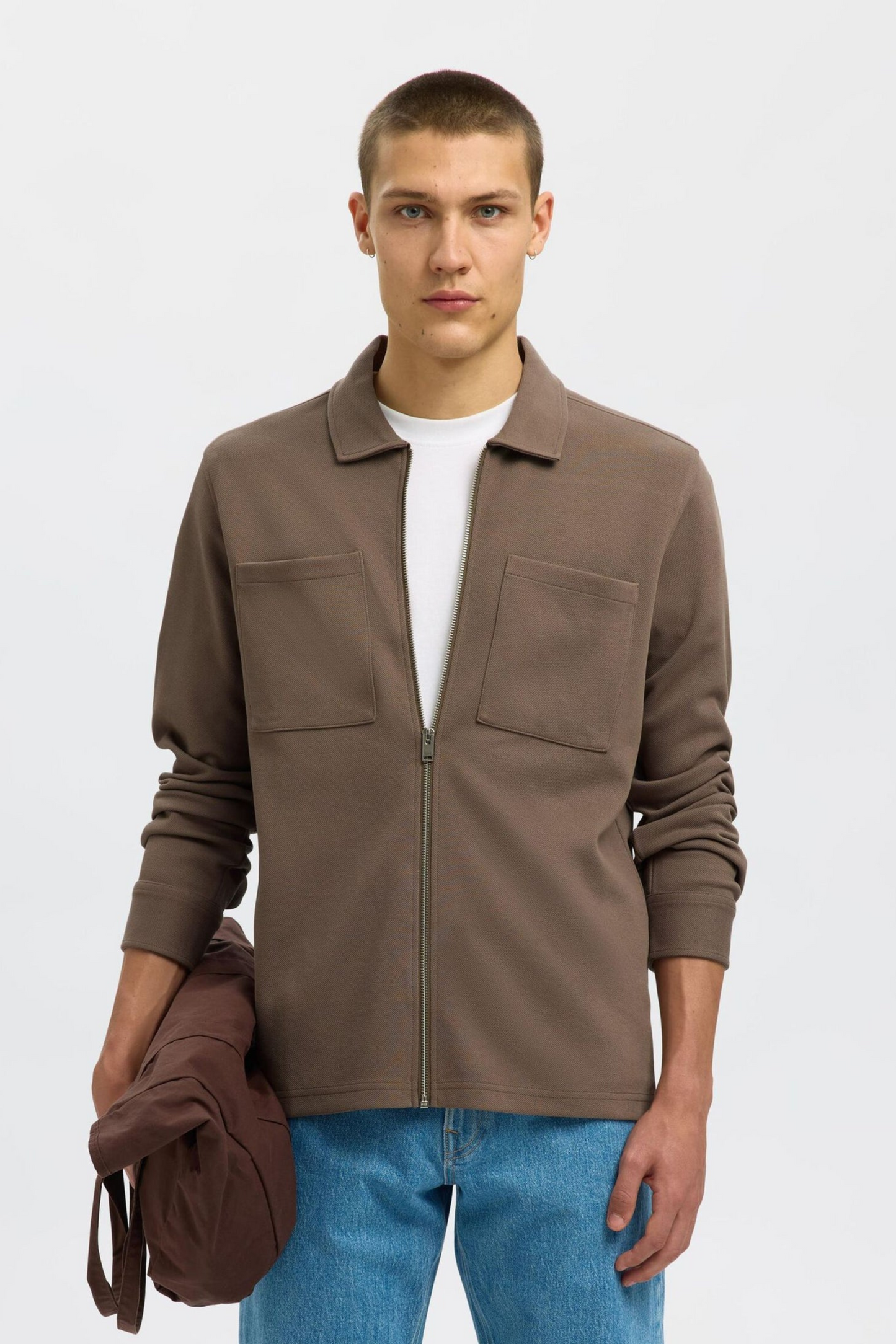 Casaco Castanho Selected FW25