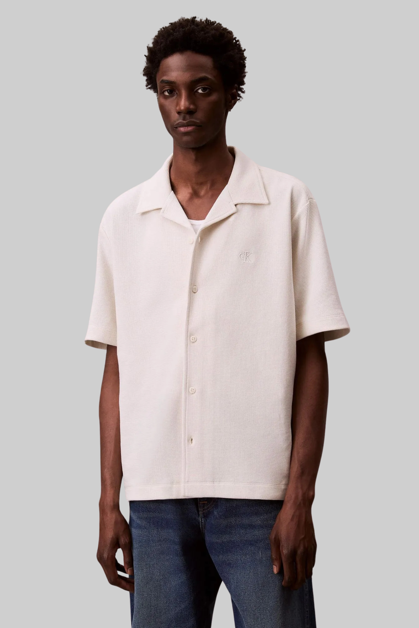 Camisa Creme Calvin Klein SS26