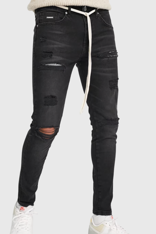 The Couture Club Bandana Rip and Repair Jeans FW24