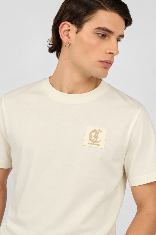 T-shirt Just Cavalli Creme Just Cavalli