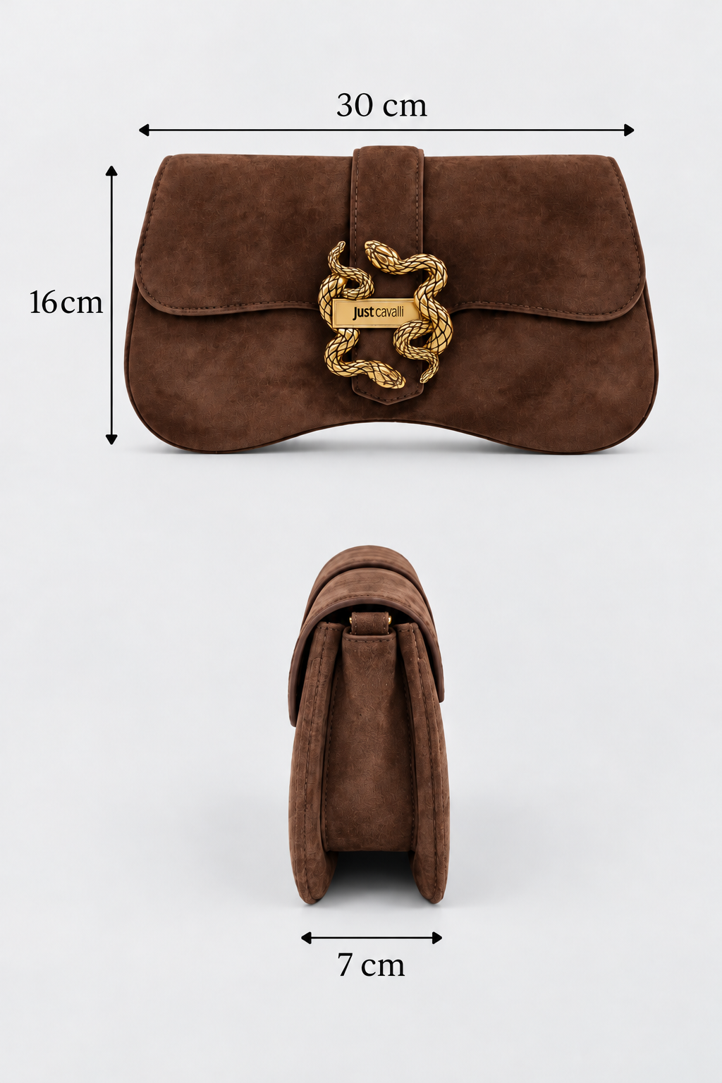 Mala de Ombro Just Cavalli Castanha Just Cavalli W