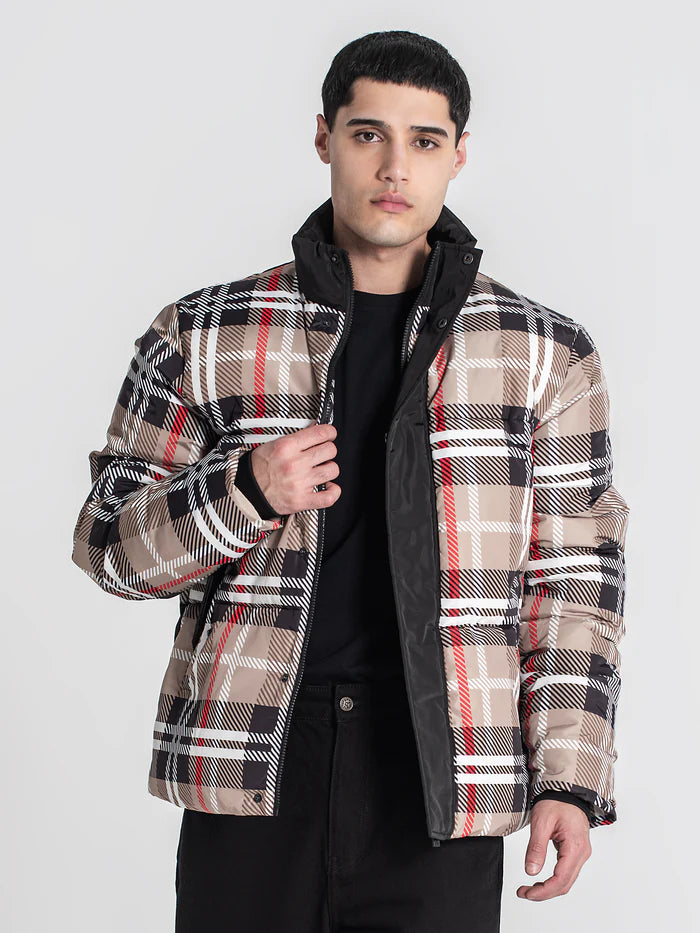 Casaco Padrão Bege e Preto Gianni Kavanagh FW25
