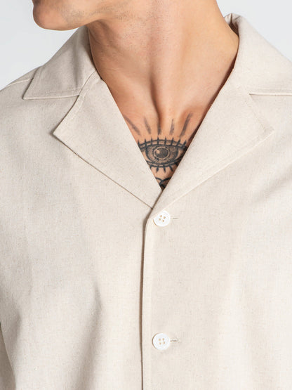Camisa Bege Linho Gianni Kavanagh  SS25 Gianni Kavanagh