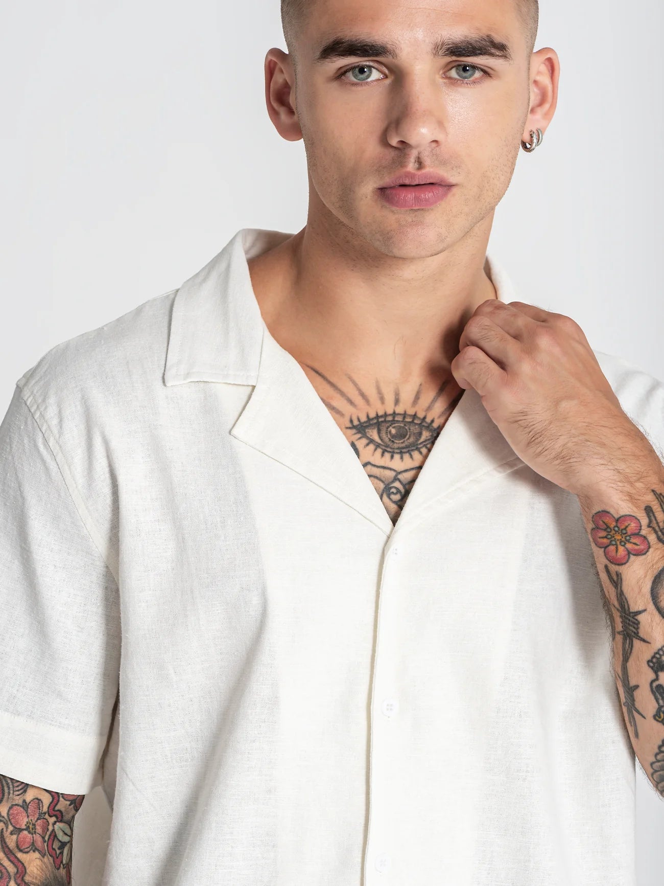 Camisa de Linho Branca Gianni Kavanagh SS26