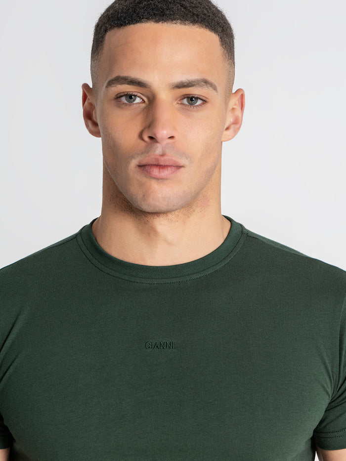 T-shirt Verde com Logo Bordado Gianni Kavanagh Gianni Kavanagh