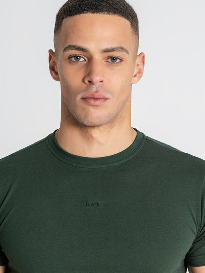 T-shirt Verde com Logo Bordado Gianni Kavanagh Gianni Kavanagh