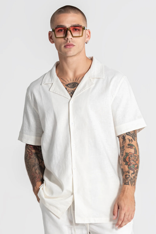 Camisa de Linho Branca Gianni Kavanagh SS26