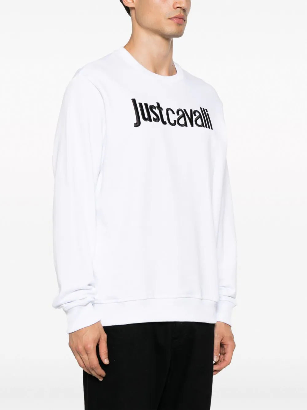 Just Cavalli logo-embroidered cotton sweatshirt 75OAIT00 FW23