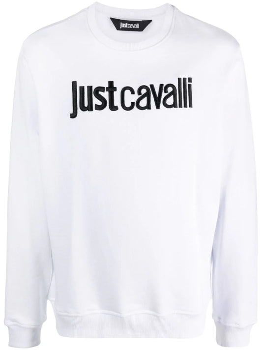 Just Cavalli logo-embroidered cotton sweatshirt 75OAIT00 FW23