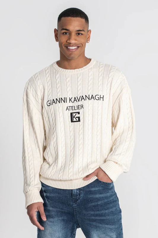 Camisola de Malha Branca Gianni Kavanagh FW25
