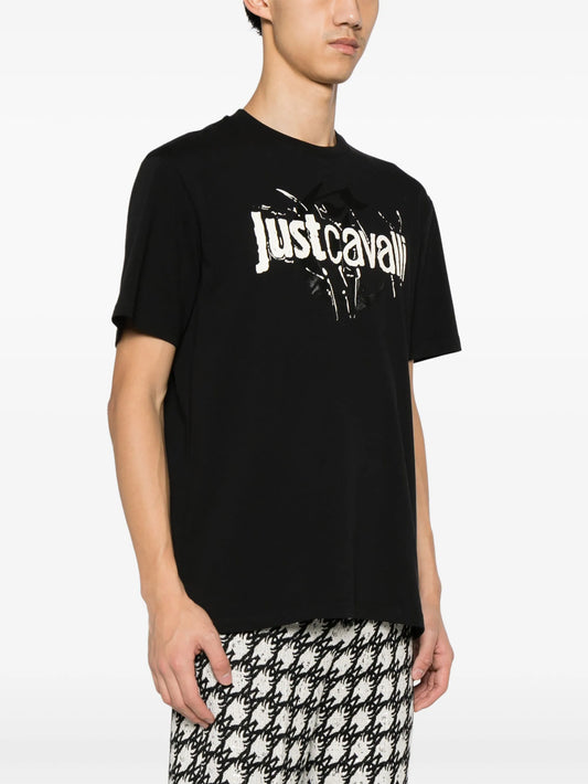 T-shirt Just Cavalli Preta 76OAHG11 SS24