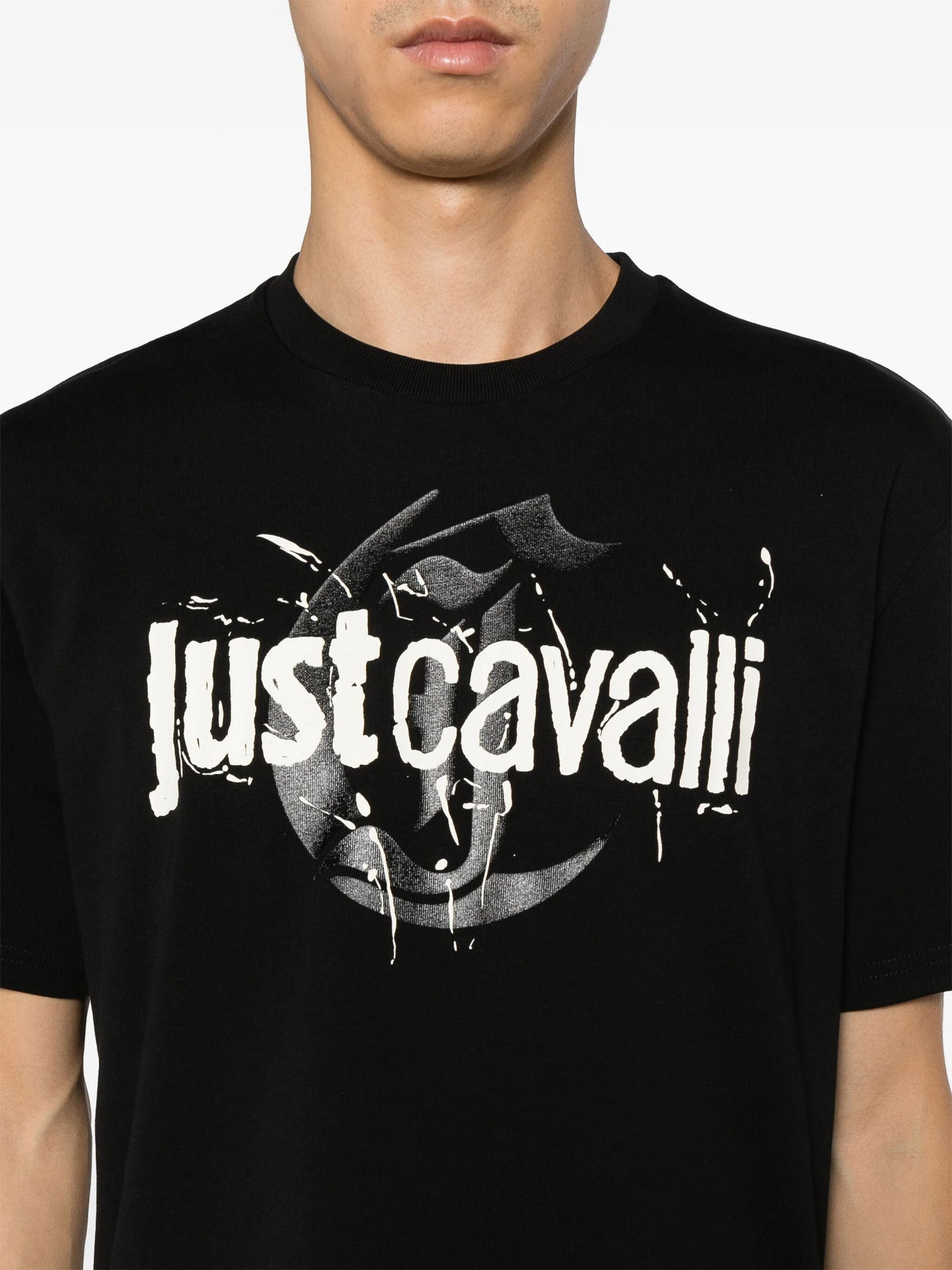 T-shirt Just Cavalli Preta 76OAHG11 SS24