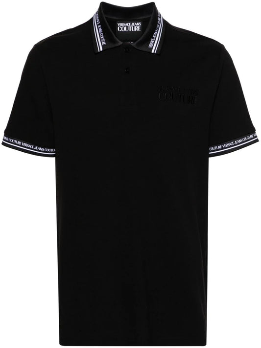 Polo Versace Jeans Couture Preto 76GAGT09 SS24