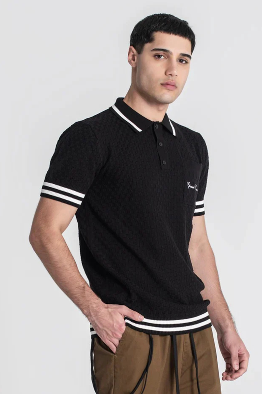Polo de Malha Preto Gianni Kavanagh FW25