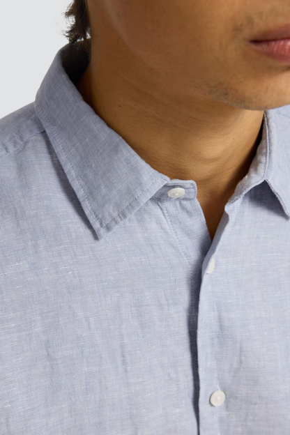 Camisa de Linho Azul Selected Selected
