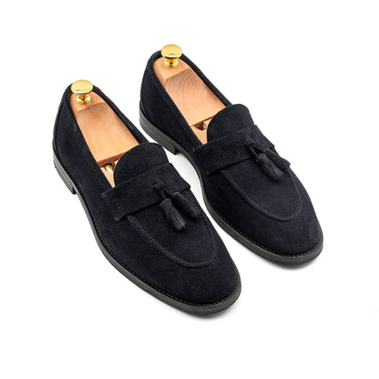 Mocassim Clássico Camurça Azul Zolf