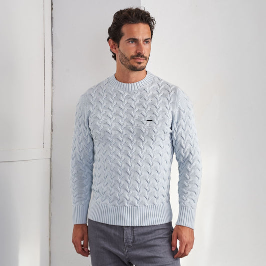 Camisola Tricot com Relevo Zolf Azul FW24