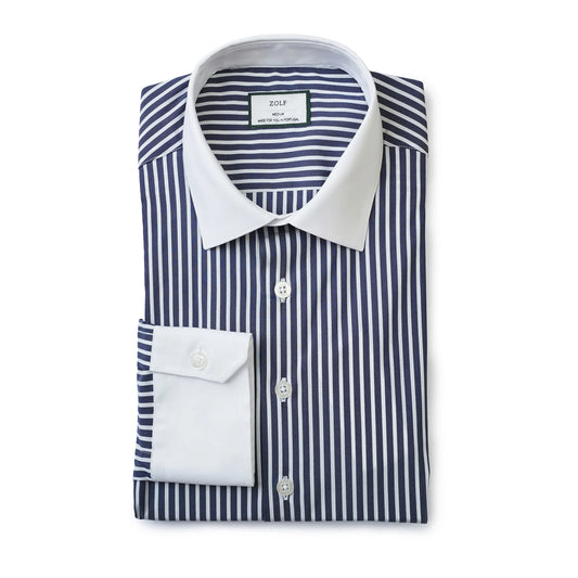 Camisa Branca e Azul Zolf SS26