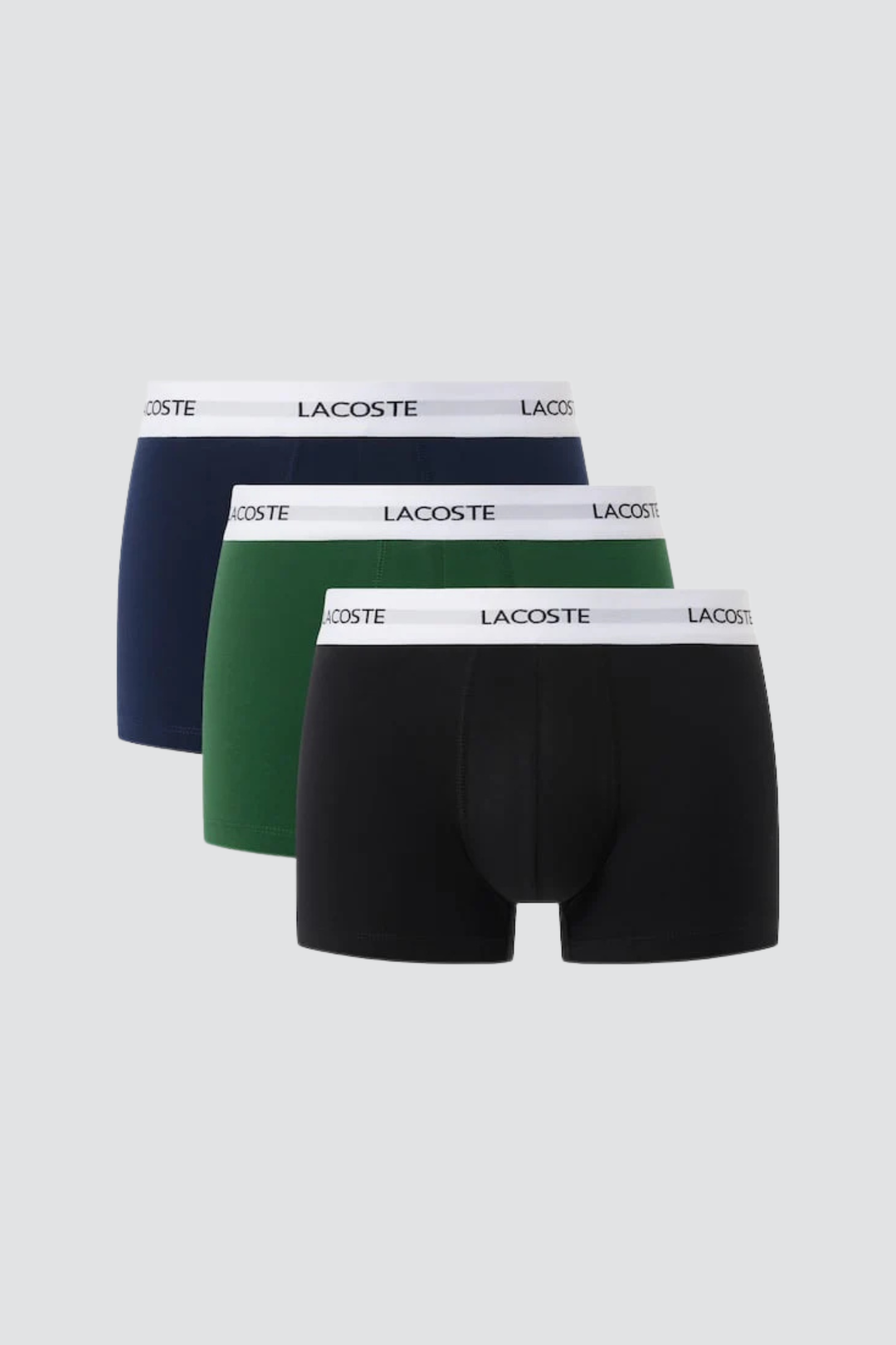 Boxers Lacoste Preto Azul Verde Pack 3 FW-25
