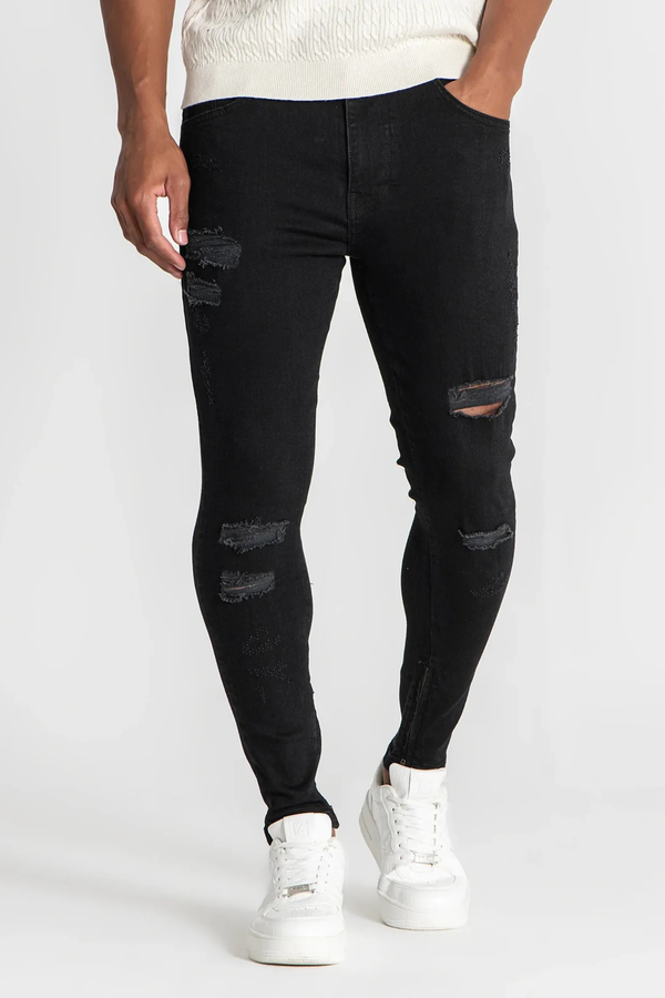 Calças de Ganga Preta Gianni Kavanagh SS25