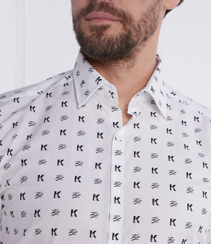 Camisa Karl Lagerfeld Branca e Preta Karl Lagerfeld