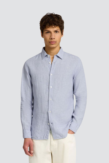 Camisa de Linho Azul Selected Selected