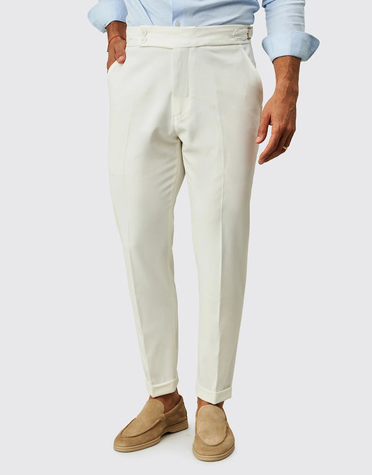 Calça clássica com fivela Branca Zolf SS26