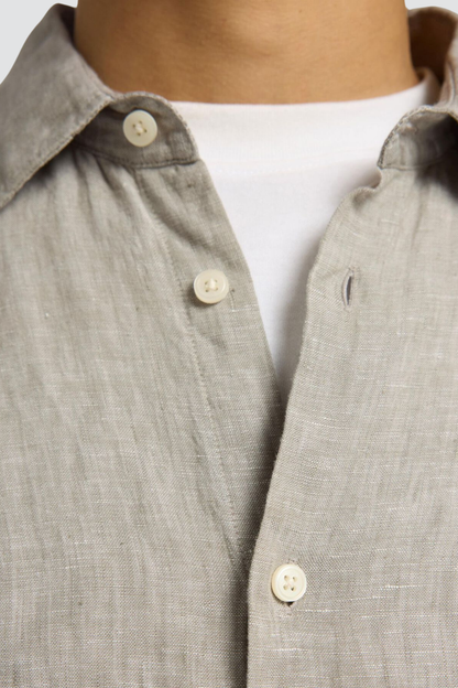 Camisa de Linho Bege Selected SS25 Selected