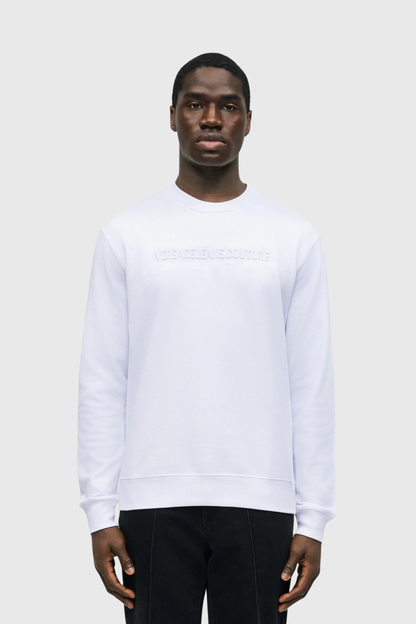 Sweatshirt Branca com Alto Relevo Versace Jeans Couture