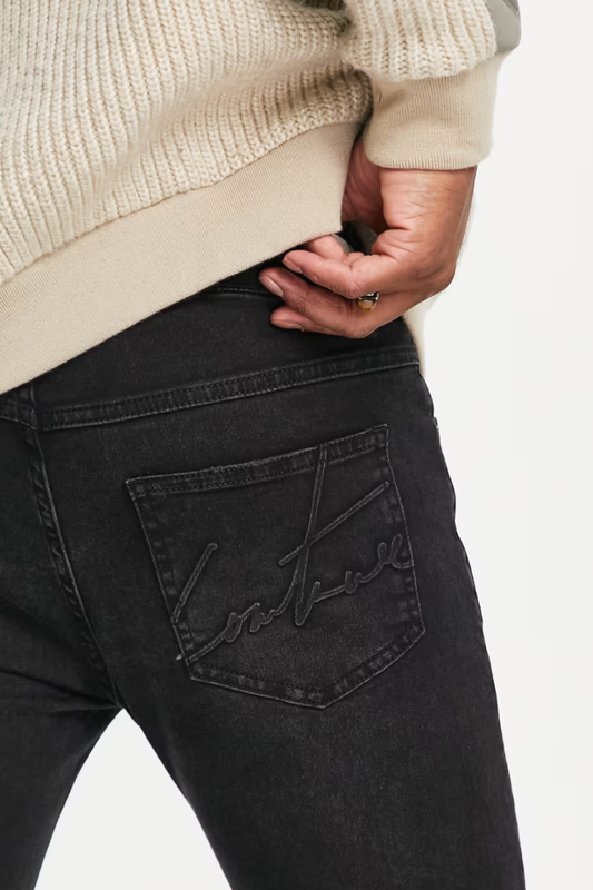 The Couture Club Bandana Rip and Repair Jeans FW24