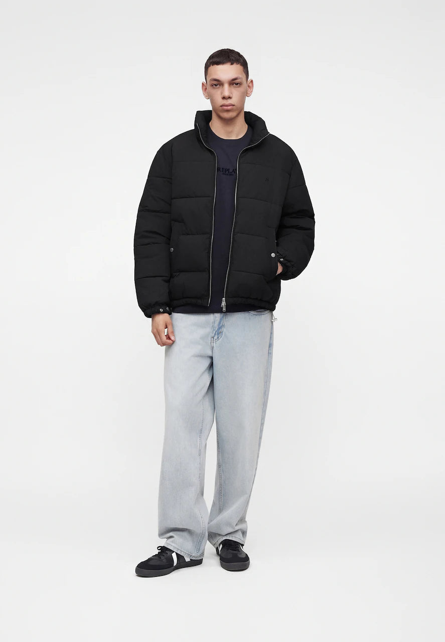 Blusão Acolchoado Replay Preto Puffer Replay