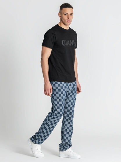T-shirt Preta com Relevo Gianni Kavanagh
