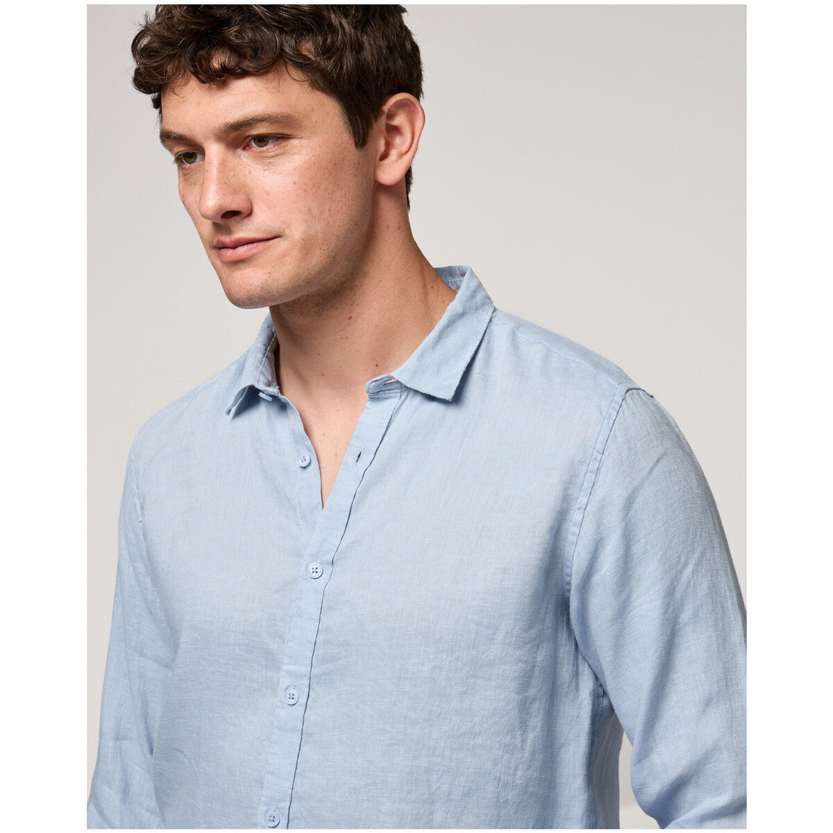 Camisa de Linho Azul