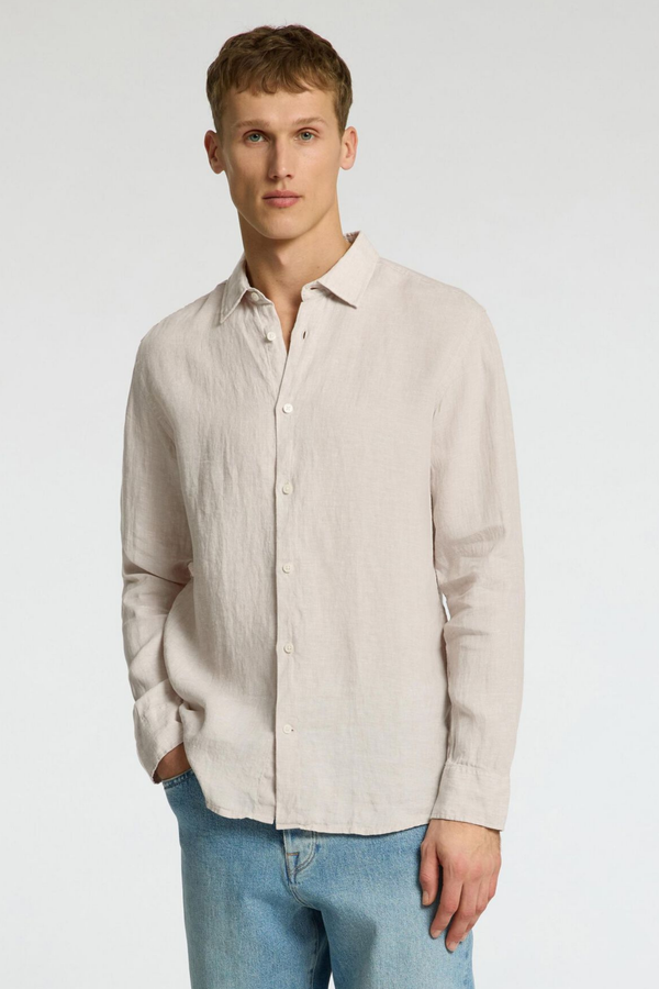 Camisa de Linho Bege Selected SS25
