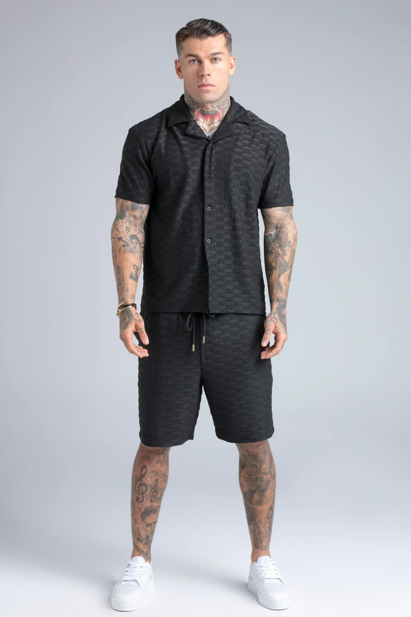 Conjunto Preto em Tecido Towelling