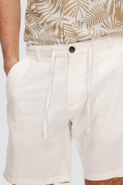 Calções de Linho Branco Selected SS25 Selected
