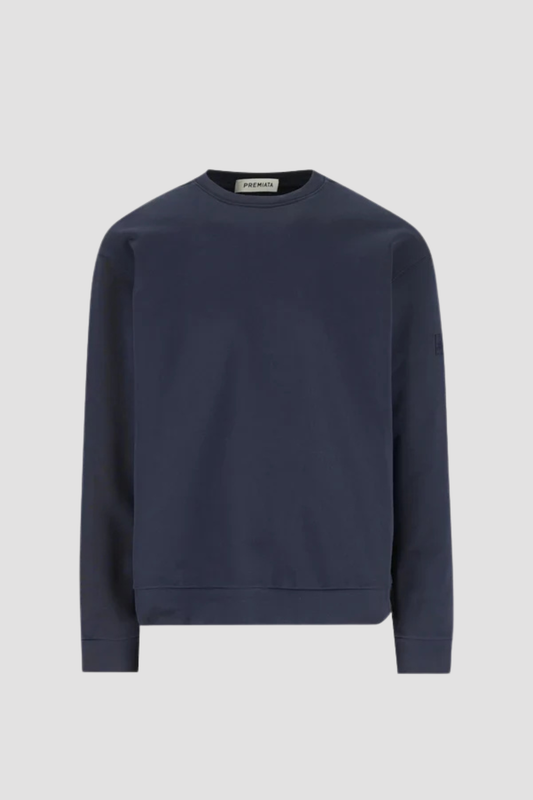 Sweatshirt Azul com Detalhe Lateral