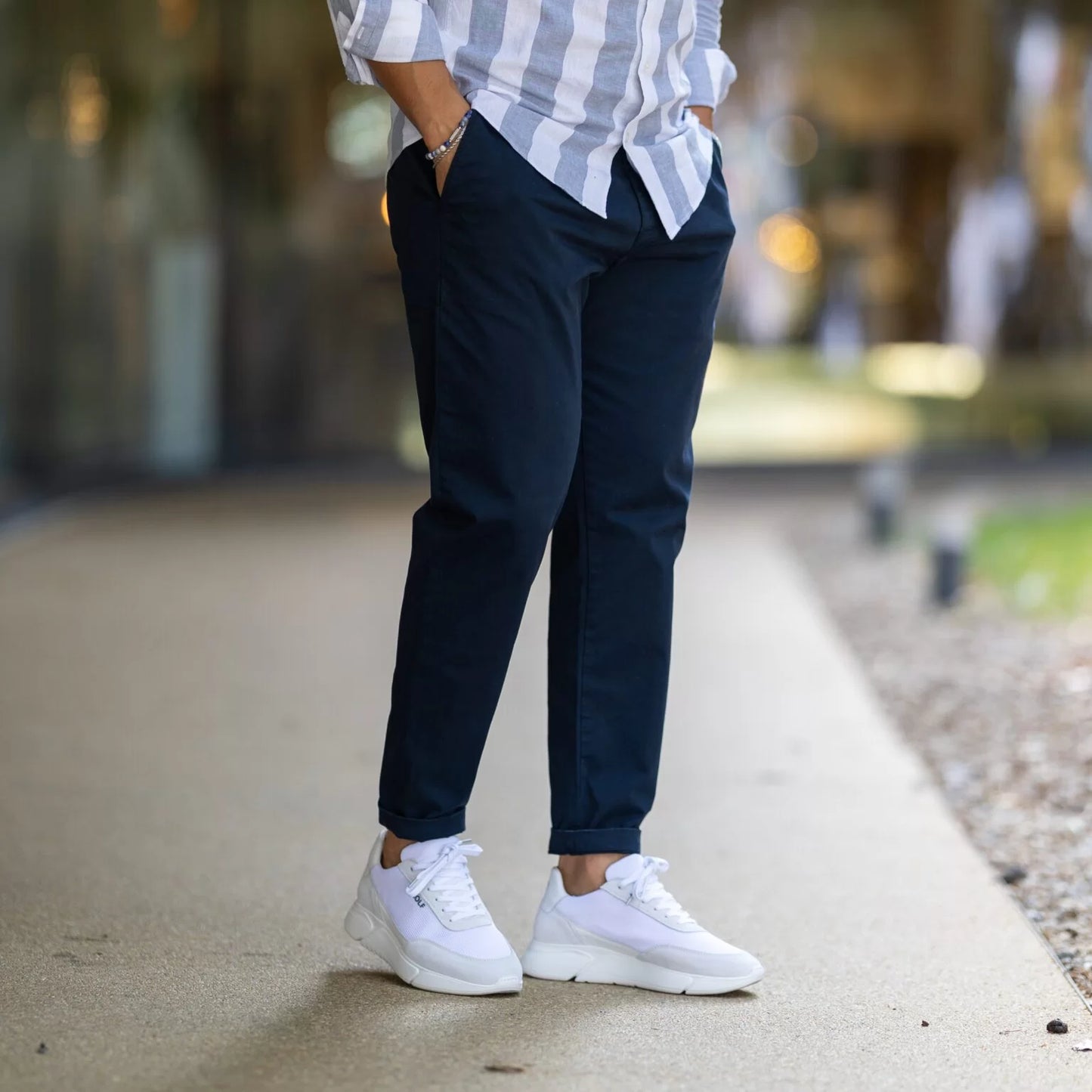 Zolf Calça chino azul tapered