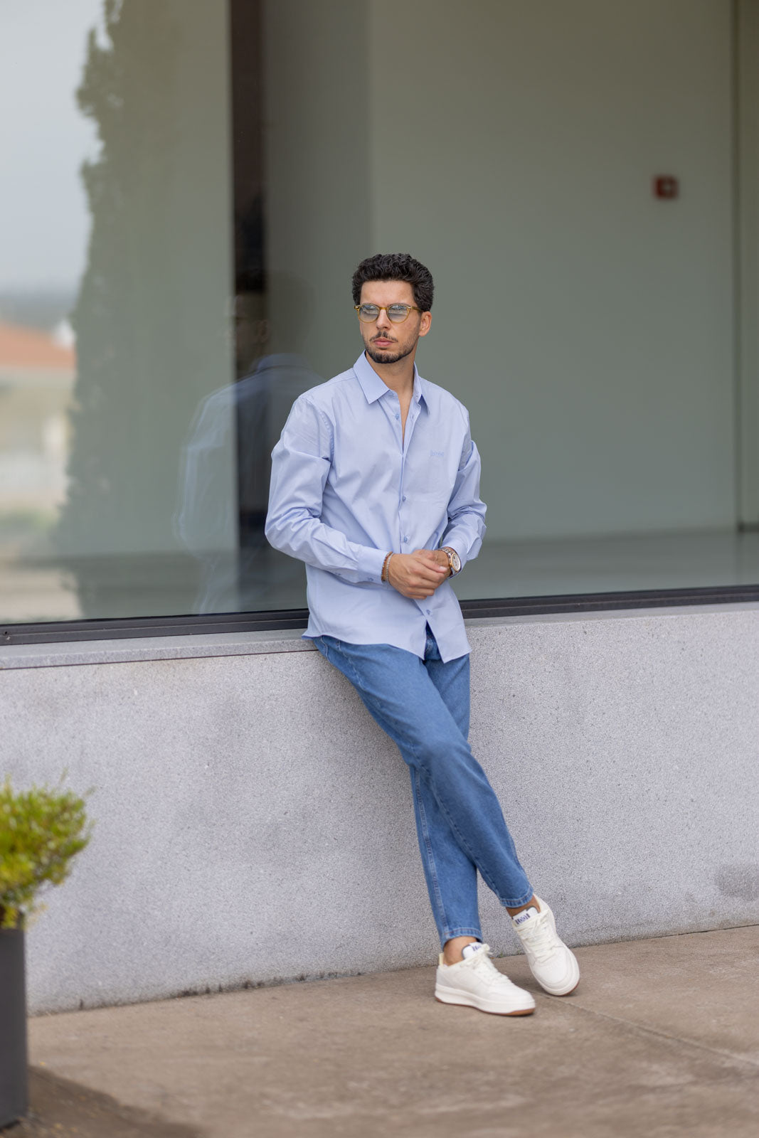 Camisa Azul Just Cavalli FW25