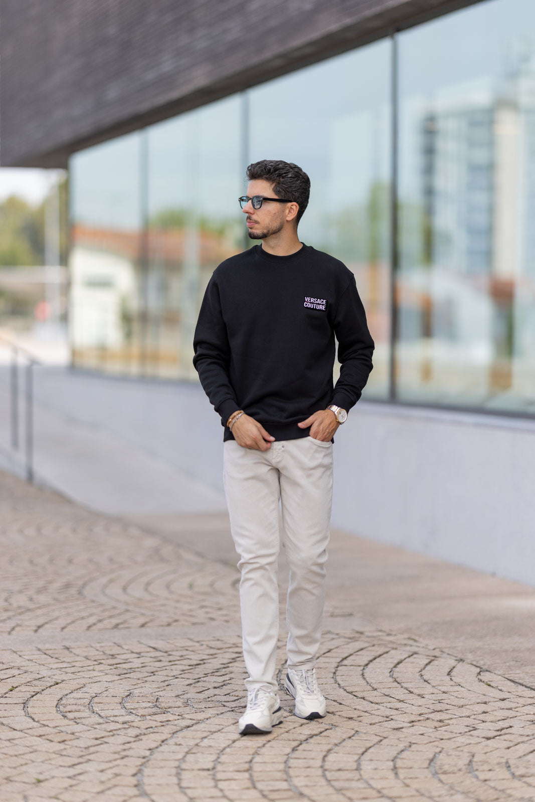 Camisola Preta Versace Jeans Couture FW25